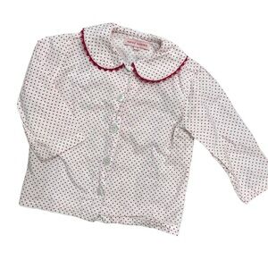 Kayce Hughes Peter Pan Ric Rac Collar Button Down Shirt